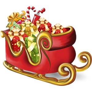 Santa sleigh PNG-38658